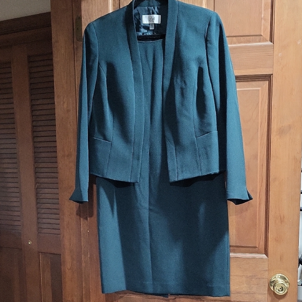 Women's Green Jacket and Dress Set